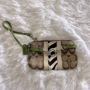 Coach Zebra Stripe Wristlet